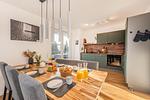 Küche / Küchenzeile - Ferienwohnung Ostseebude mit Balkon und nur 800 m zum Strand - Top-Hundeurlaub