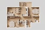 Grundriss - Ferienwohnung Ostseebude mit Balkon und nur 800 m zum Strand - Top-Hundeurlaub
