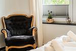 Schlafzimmer - Ferienwohnung Shabby-Chick Eckernförde - Top-Hundeurlaub