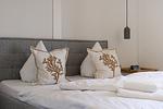 Schlafzimmer - Ferienwohnung Nordlicht Refugium Pellworm - Top-Hundeurlaub