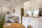 Küche / Küchenzeile - Ferienwohnung Pellwormer Küstenkind - Top-Hundeurlaub