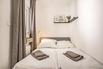Schlafzimmer - Ferienwohnung Blick auf die Eckernförder Bucht - Top-Hundeurlaub