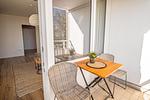 Balkon - Ferienwohnung Blick auf die Eckernförder Bucht - Top-Hundeurlaub