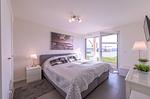 Ferienwohnung Atlantica Hafenresidenz Waren (Müritz) - Schlafzimmer mit Hafenblick - Atlantica - Top-Hundeurlaub