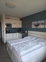 Wohnzimmer - Ferienwohnung Haffblick A8 am Salzhaff - Top-Hundeurlaub