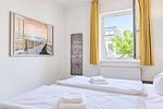 Schlafzimmer - Apartmenthaus Sonnenburg Ferienwohnung 13 - Top-Hundeurlaub
