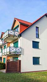 Fassade / Eingang - Am Weststrand Ferienwohnung 6 - Top-Hundeurlaub