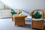 Schlafzimmer - Ferienwohnung Nest am Meer - Top-Hundeurlaub