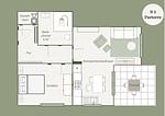 Grundriss - Apartment B 3 "Pine Hill Resort" Extra Bike Friendly - Top-Hundeurlaub