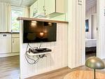 Wohnzimmer mit TV - Ferienhaus 08 - Top-Hundeurlaub