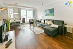 Wohnzimmer - Ferienwohnung Südperle - Top-Hundeurlaub