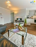 Wohnzimmer - Ferienwohnung Südperle - Top-Hundeurlaub