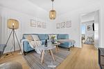 Wohnzimmer - Ferienwohnung Havhus Olpenitz - Top-Hundeurlaub