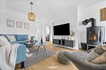 Wohnzimmer - Ferienwohnung Havhus Olpenitz - Top-Hundeurlaub