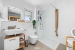 Badezimmer - Ferienwohnung Havhus Olpenitz - Top-Hundeurlaub