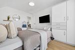 Schlafzimmer - Ferienwohnung Havhus Olpenitz - Top-Hundeurlaub