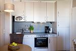 Küche / Küchenzeile - Luxury Beach Apartment 10 mit Balkon, hundefreundlich, individuell - Top-Hundeurlaub