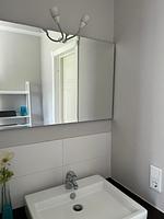 Badezimmer der Banvaktstuga in Fliseryd – Ferienhaus in Småland nahe Angelgewässern - Banvaktstuga anno 1905 - Top-Hundeurlaub