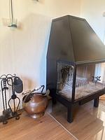Historischer Kaminofen für gemütliche Abende in Småland - Banvaktstuga anno 1905 - Top-Hundeurlaub