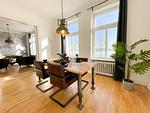Wohnzimmer - Altbauwohnung mit Panorama Schleiblick, Balkon und Kamin im Herzen von Schleswig - Top-Hundeurlaub