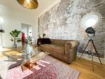 Wohnzimmer - Altbauwohnung mit Panorama Schleiblick, Balkon und Kamin im Herzen von Schleswig - Top-Hundeurlaub