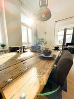 Wohnzimmer - Altbauwohnung mit Panorama Schleiblick, Balkon und Kamin im Herzen von Schleswig - Top-Hundeurlaub