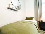 Schlafzimmer - Altbauwohnung mit Panorama Schleiblick, Balkon und Kamin im Herzen von Schleswig - Top-Hundeurlaub
