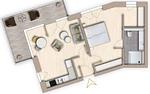Grundriss - Ferienwohnung TheViewB12 Zuhause bei Emi Dagebüll - Top-Hundeurlaub