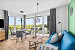 Wohnzimmer - Ferienwohnung TheViewB12 Zuhause bei Emi Dagebüll - Top-Hundeurlaub
