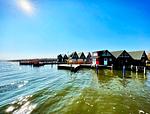 Außenansicht mehrerer Ferienhäuser am Wasser - Henriette - Top-Hundeurlaub