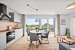 Küche / Küchenzeile - Ferienwohnung TheViewB05 Küstentraum Dagebüll - Top-Hundeurlaub
