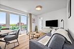 Wohnzimmer - Ferienwohnung TheViewB05 Küstentraum Dagebüll - Top-Hundeurlaub
