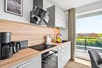 Küche / Küchenzeile - Ferienwohnung TheViewB05 Küstentraum Dagebüll - Top-Hundeurlaub