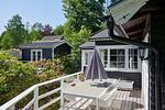 Terrasse mit Blick in den Garten beim Ferienhaus Peaceful Getaway – ruhige Lage in Südschweden - Peaceful Getaway - Top-Hundeurlaub