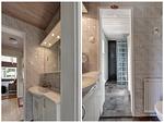 Badezimmer im Ferienhaus Peaceful Getaway – modernes Bad mit Dusche im Ferienhaus - Peaceful Getaway - Top-Hundeurlaub
