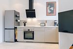 Moderne Küche mit Kühlschrank und Backofen - Strandläufer 05 - Top-Hundeurlaub