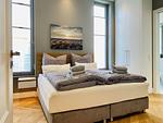 Schlafzimmer - Ferienwohnung Luxus Sonnensuite in der Strandvilla Charlotte Binz - Top-Hundeurlaub
