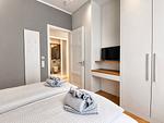 Schlafzimmer - Ferienwohnung Luxus Sonnensuite in der Strandvilla Charlotte Binz - Top-Hundeurlaub