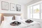 Schlafzimmer - Ferienwohnung Sonnenschein Haus Hiddensee Prora - Top-Hundeurlaub
