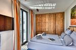 Schlafzimmer - Ferienwohnung Strandperle 1 in der Villa Martha Binz - Top-Hundeurlaub