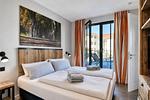 Schlafzimmer - Ferienwohnung Strandperle 1 in der Villa Martha Binz - Top-Hundeurlaub