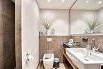 Badezimmer - Ferienwohnung Strandperle 1 in der Villa Martha Binz - Top-Hundeurlaub