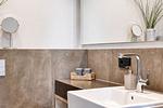Badezimmer - Ferienwohnung Strandperle 1 in der Villa Martha Binz - Top-Hundeurlaub