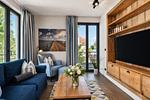 Wohnzimmer - Ferienwohnung Reetkoje 2 in der Villa Martha Binz - Top-Hundeurlaub