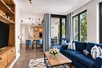 Wohnzimmer - Ferienwohnung Reetkoje 2 in der Villa Martha Binz - Top-Hundeurlaub