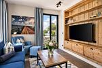 Wohnzimmer - Ferienwohnung Reetkoje 2 in der Villa Martha Binz - Top-Hundeurlaub
