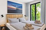 Schlafzimmer - Ferienwohnung Reetkoje 2 in der Villa Martha Binz - Top-Hundeurlaub