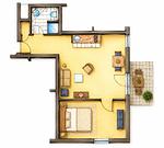Grundriss - Ostseewelle Ferienwohnung 13 - Top-Hundeurlaub