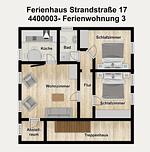 Grundriss - Ferienwohnung 3 - Top-Hundeurlaub