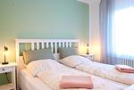 1.Schlafzimmer - Ferienwohnung Ebbe - Top-Hundeurlaub